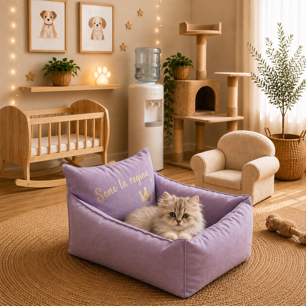 Cuccia Divanetto Artigianale in Cotone per Cani